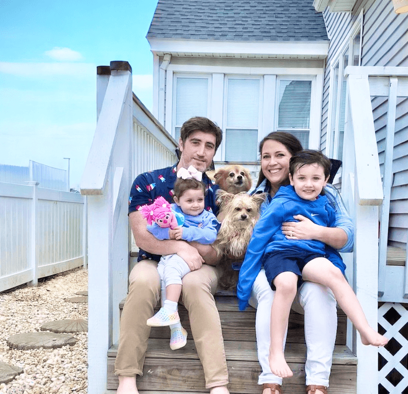 John Porrini with his family