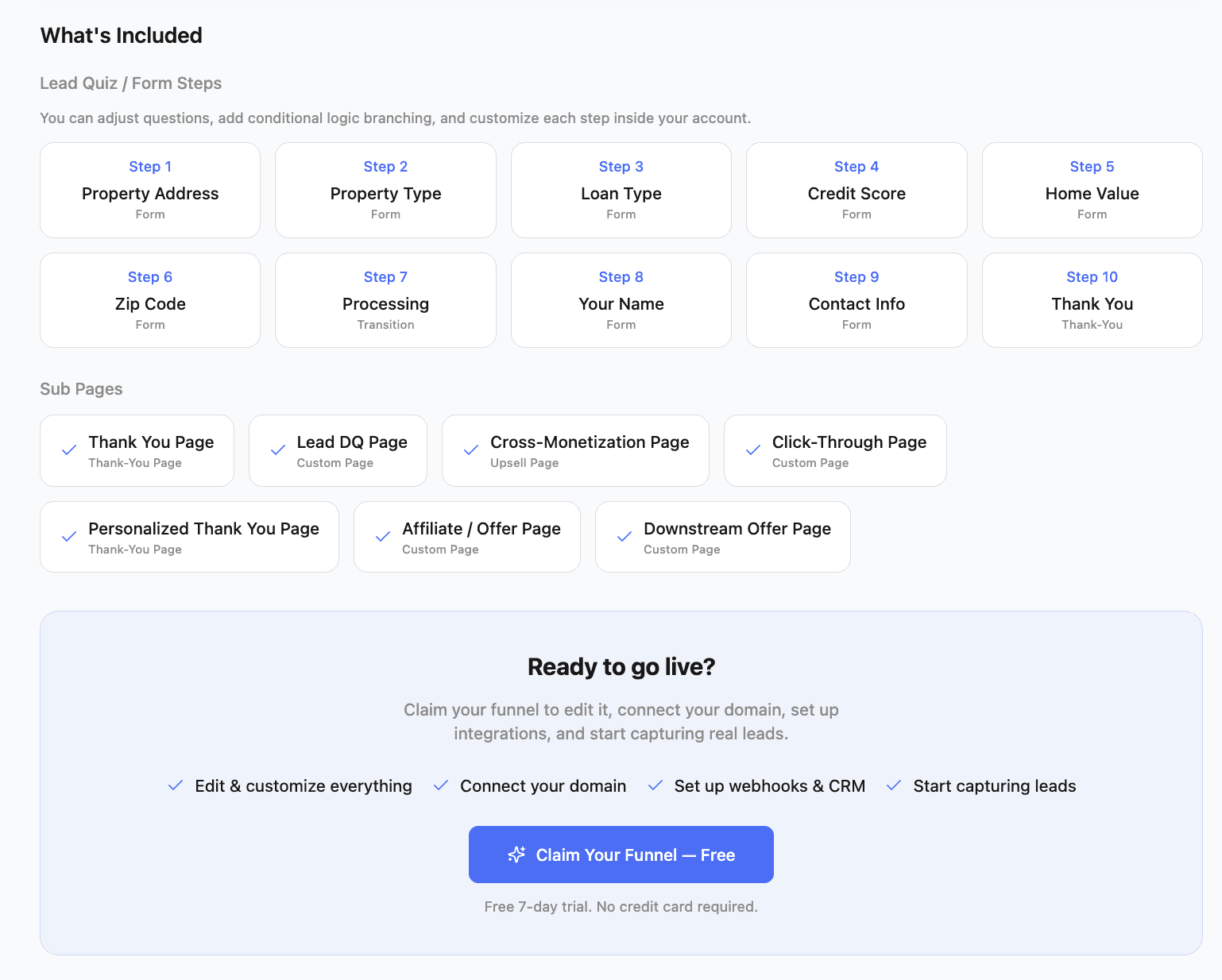 Claim your funnel and start capturing leads