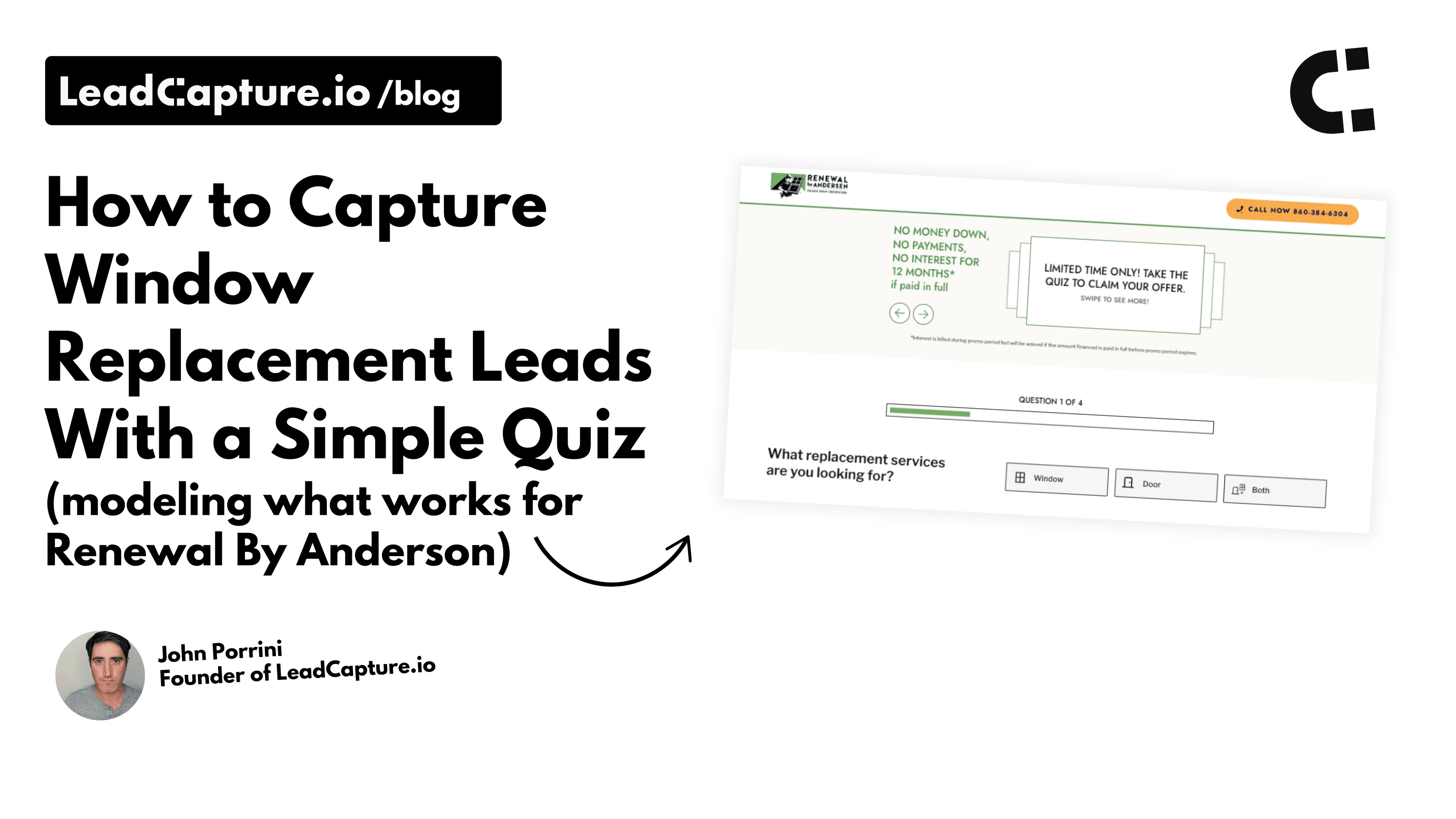 How to Capture Window Replacement Leads With a Simple Quiz (Modeling Renewal By Anderson)