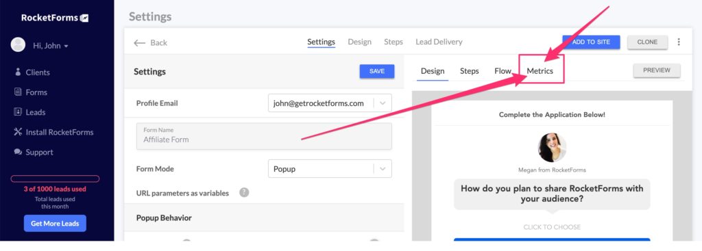 access step based metrics