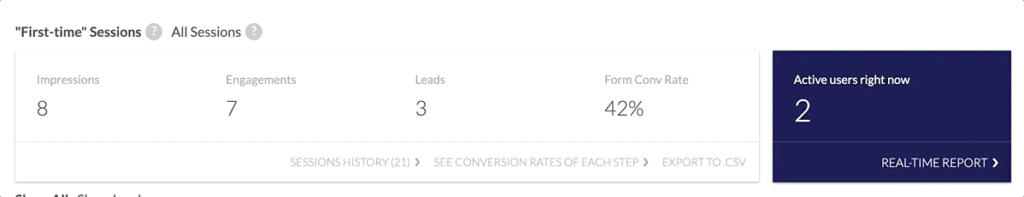 form analytics counting in real-time