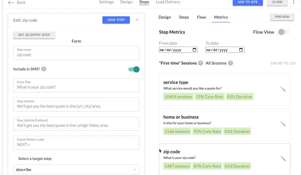 sort form steps