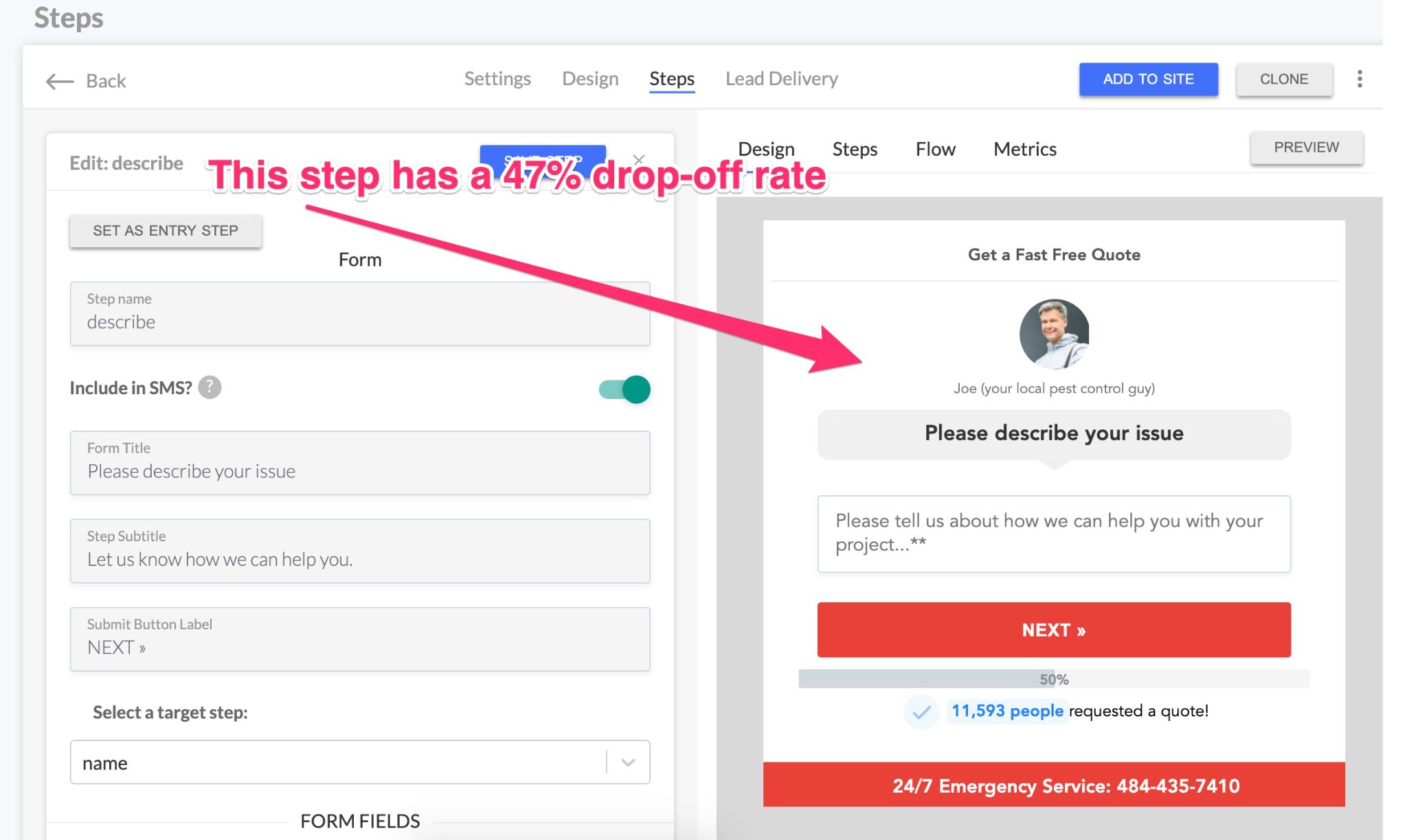 open ended question field