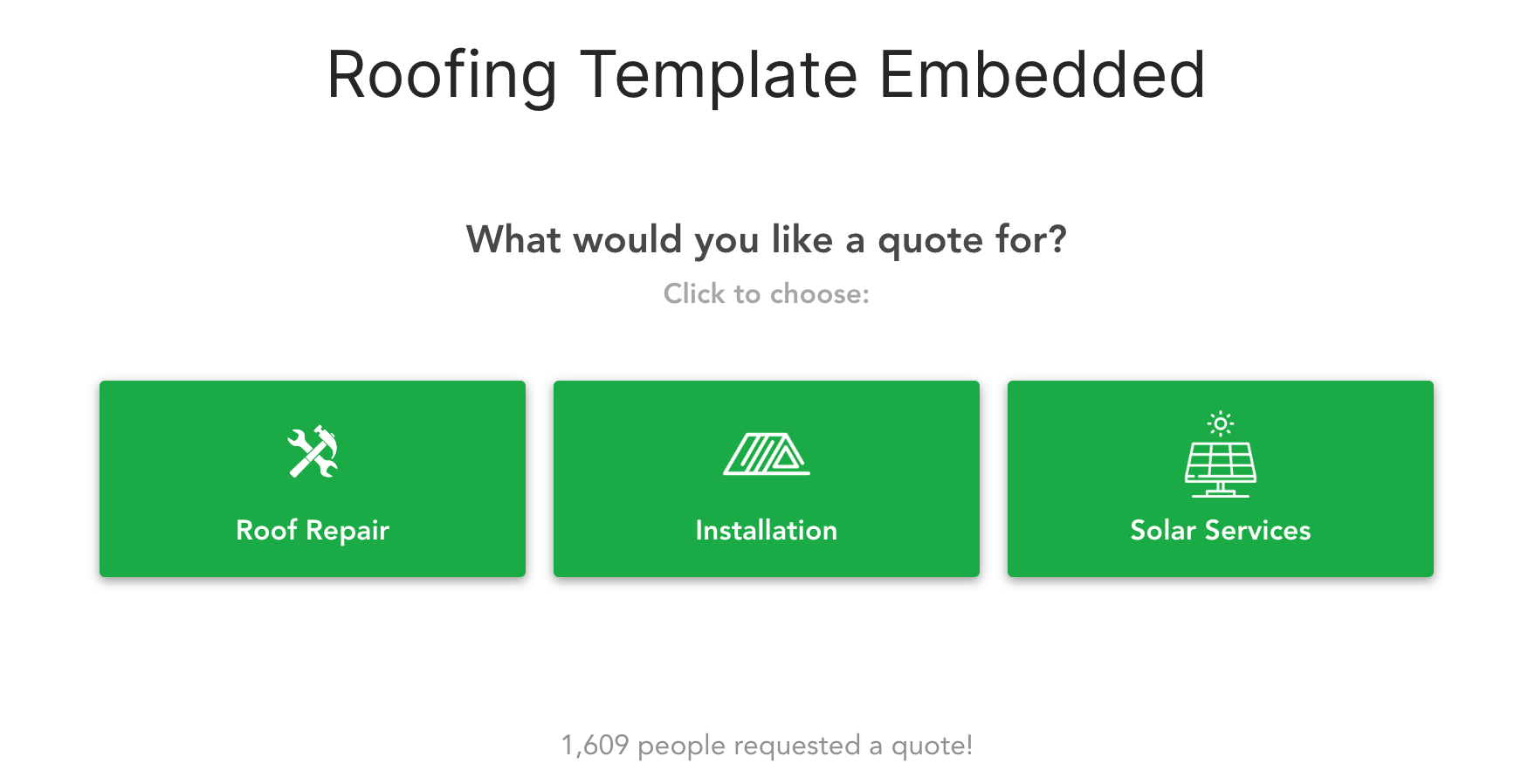 roofing template lead qualification form