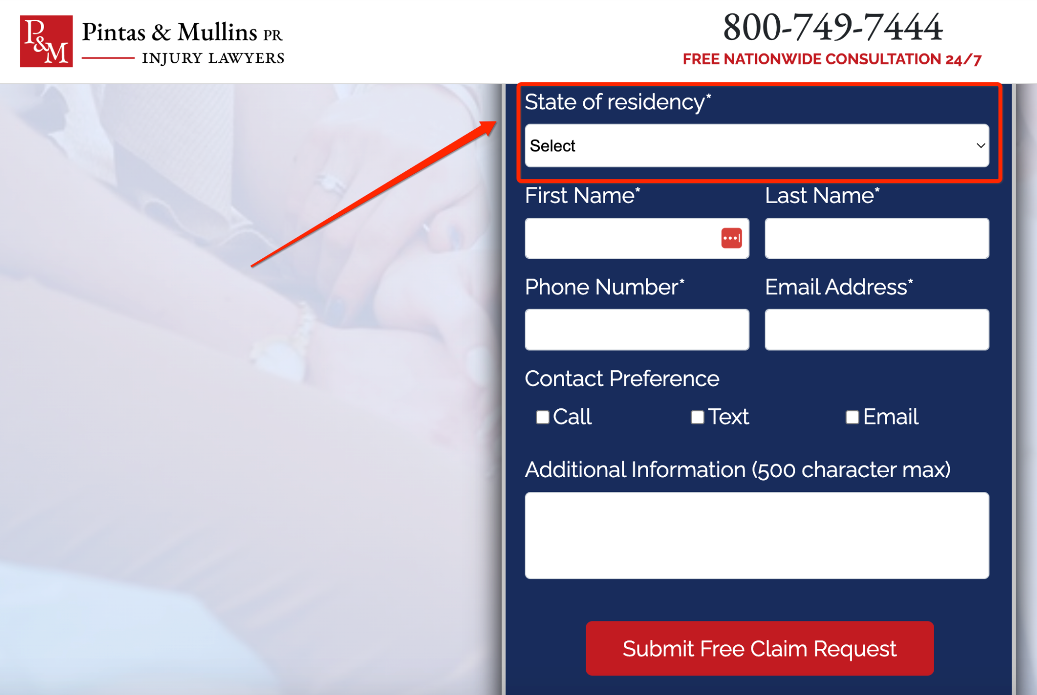 legal landing page lead routing