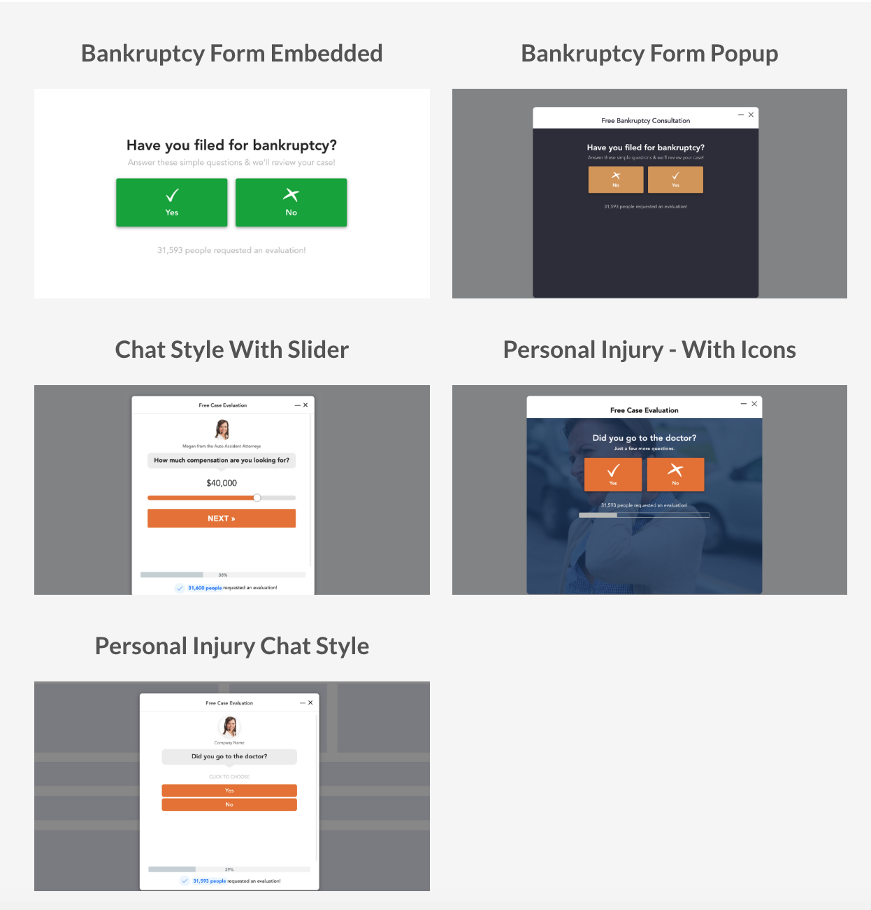 lawyer lead form templates