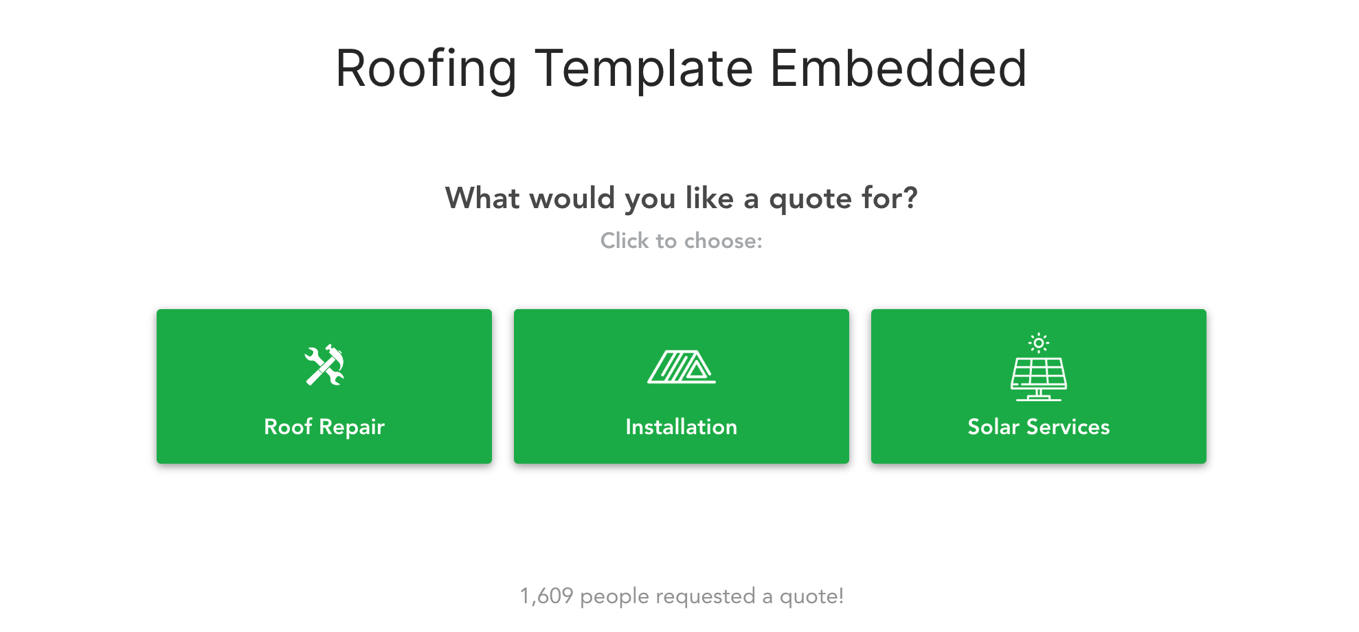 roofing lead form template