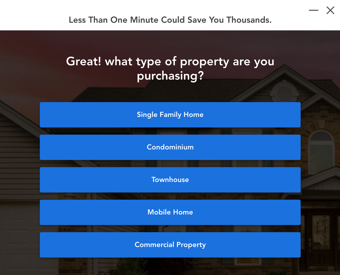 mortgage lead form step 2