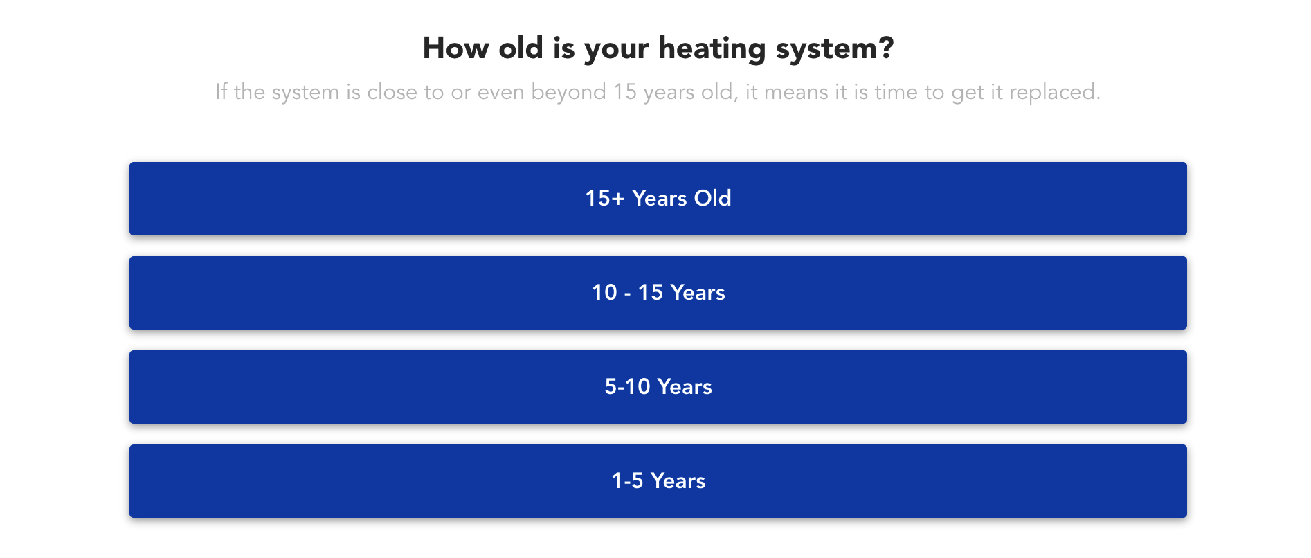 HVAC lead quiz step 2