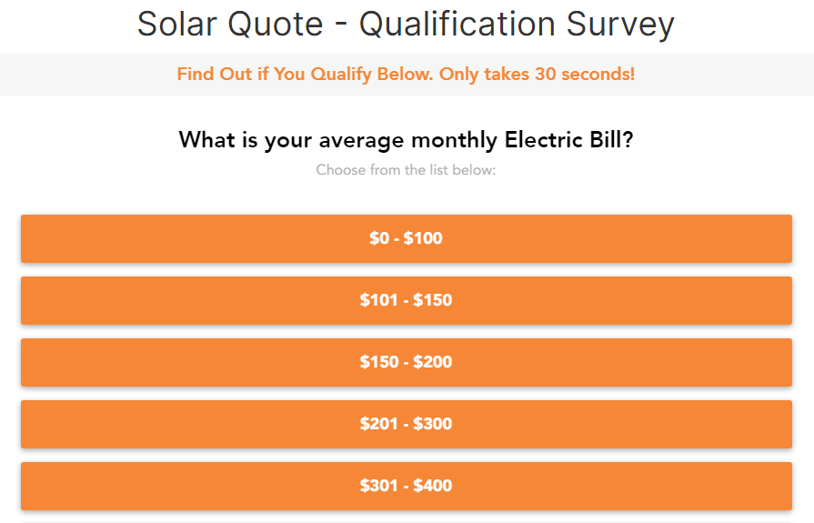 solar quote for lead gen