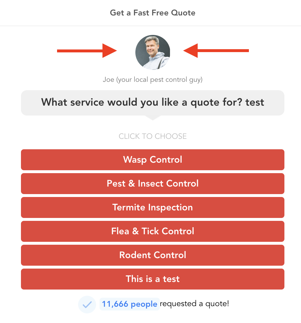 creating an onsite message with form