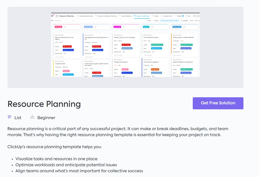 clickup templates for lead magnets