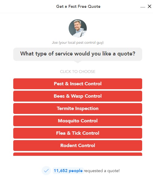 example of a chat style multi step form