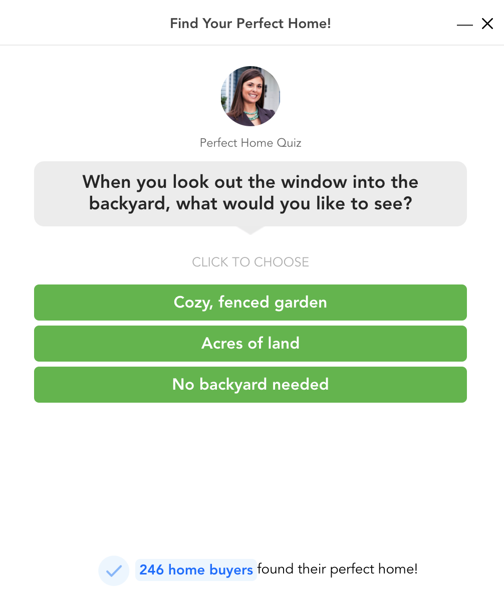 perfect home quiz real estate form