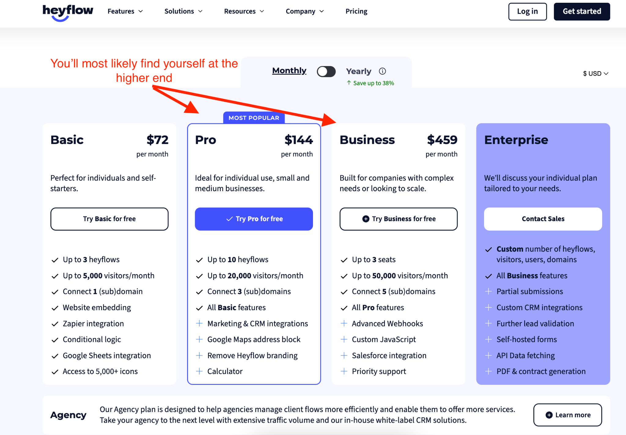 Heyflow pricing 