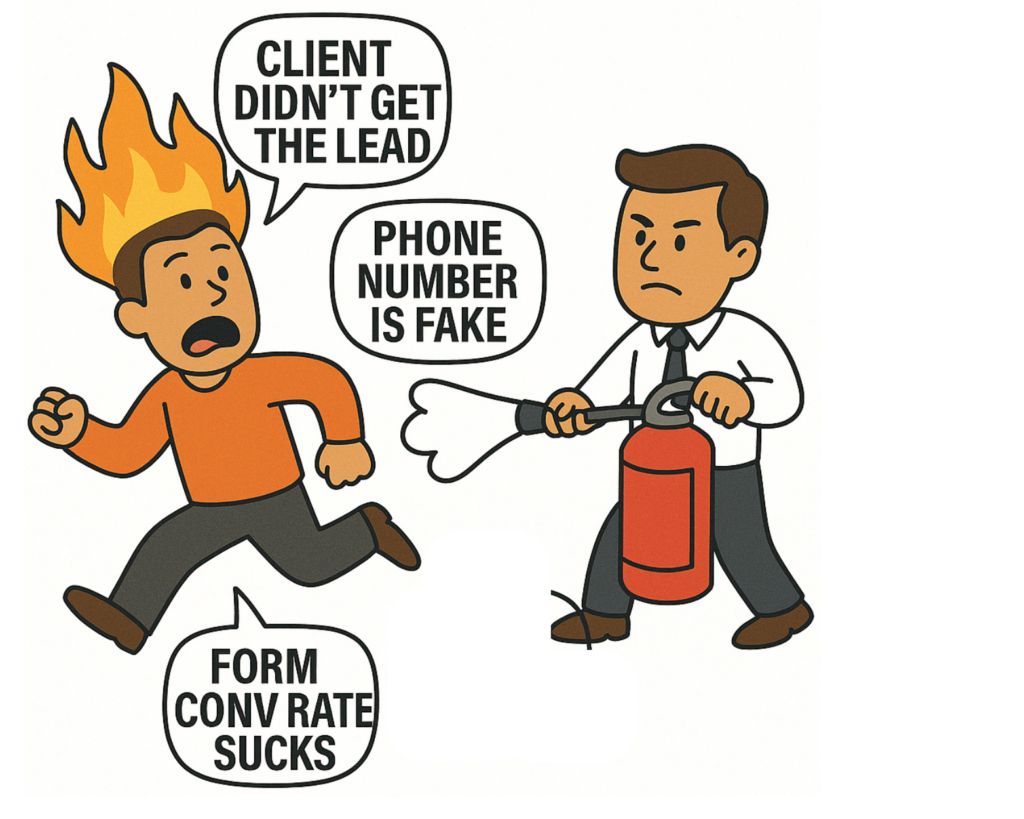 lead gen ops hair on fire