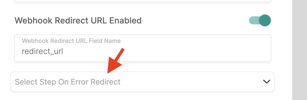 setting redirect error step
