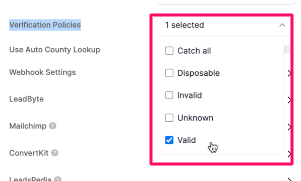 Blocking invalid and disposble emails