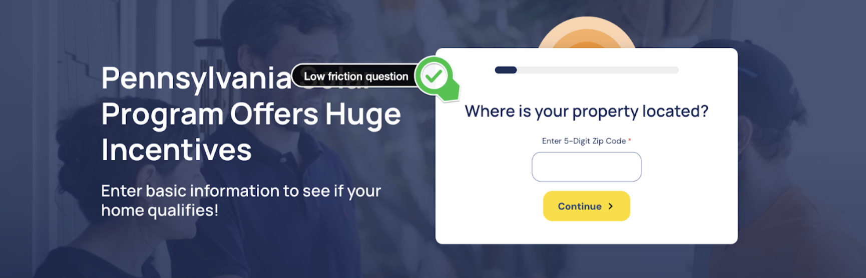 asking for a zip code in the lead form