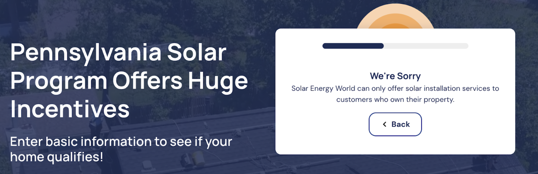 disqualifying solar leads