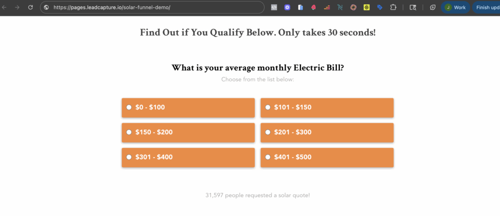 lead page