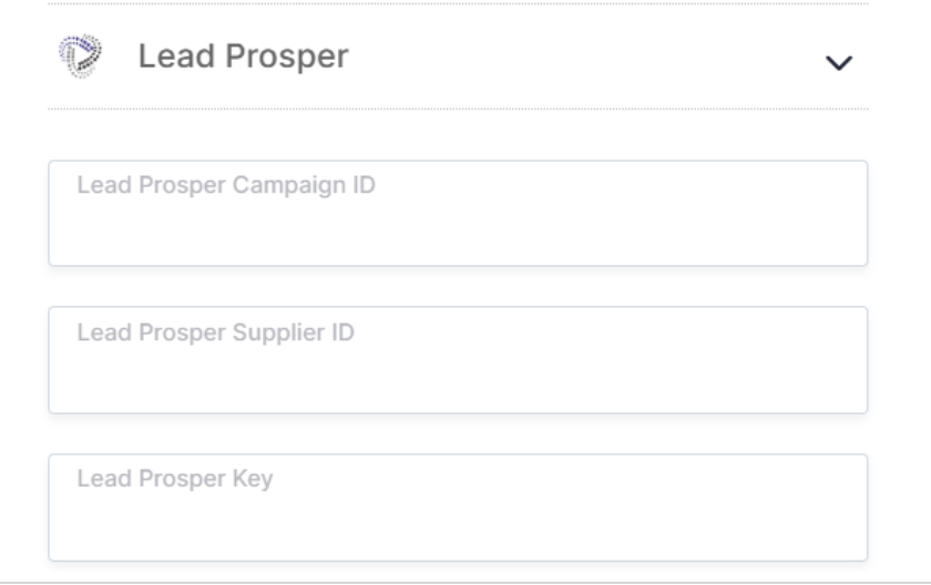 leadprosper integration fields